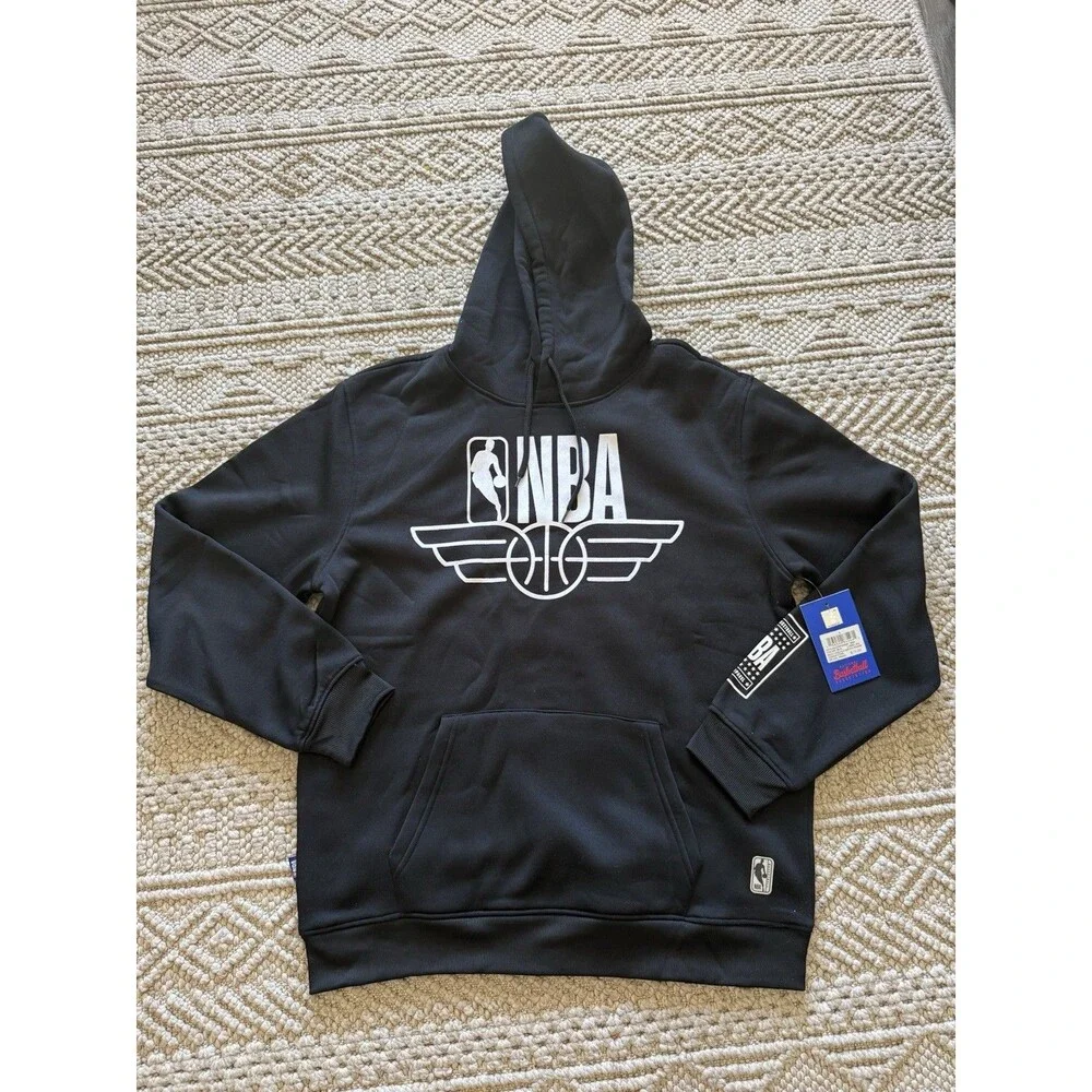 NBA Black Hooded Sweatshirt Men Size Large Hoodie